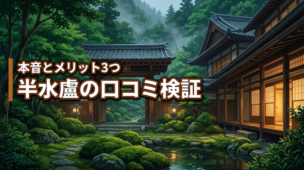 半水盧の口コミ評判を徹底検証！泊まった人の本音とメリット3つ（記事のアイキャッチ画像）