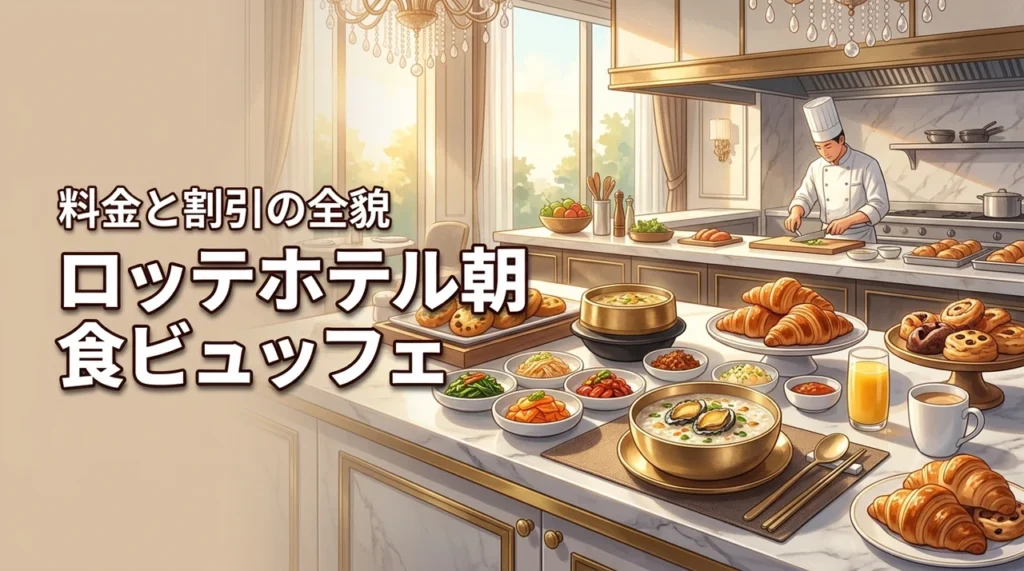ロッテホテルソウルの朝食ビュッフェを徹底解説！料金・時間・割引まで完全網羅（記事のアイキャッチ画像）