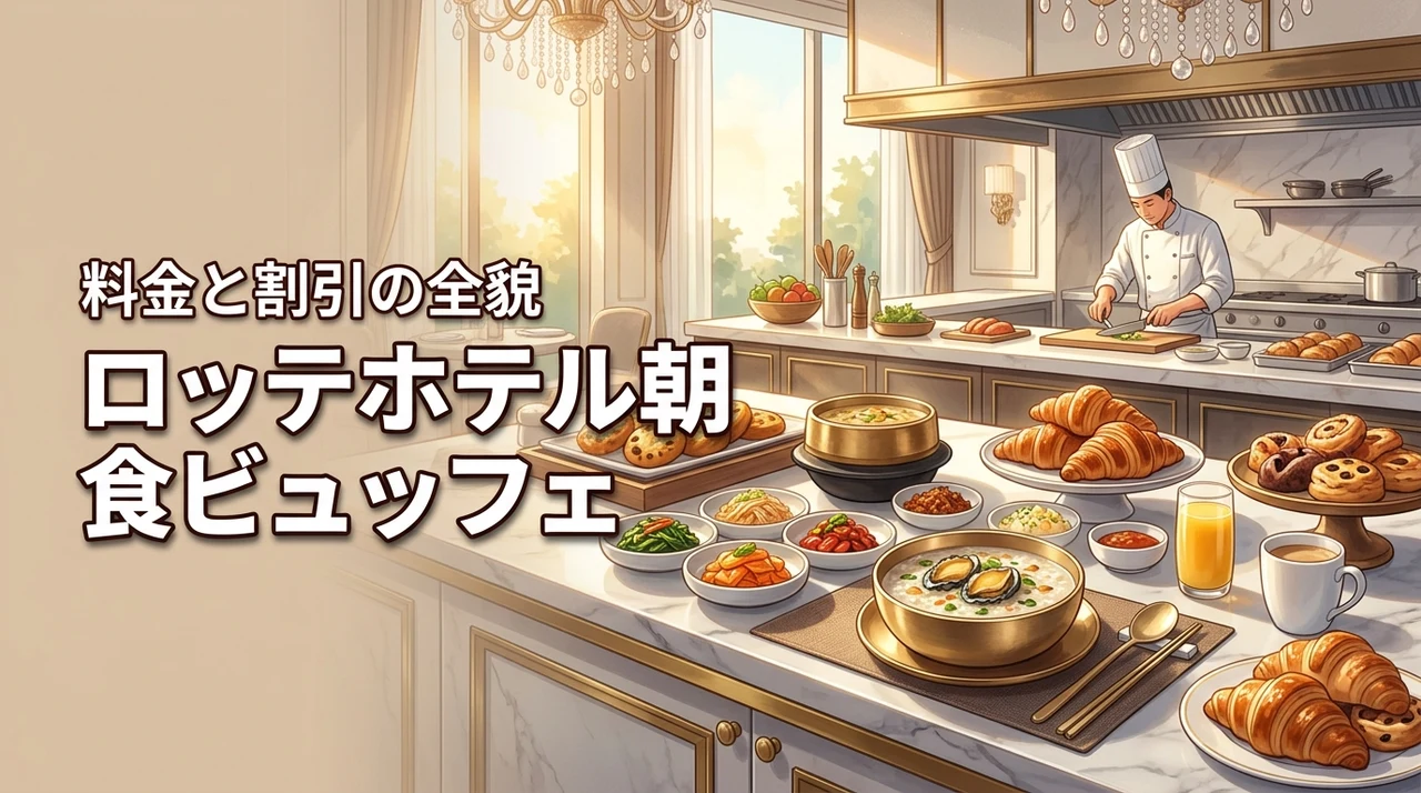 ロッテホテルソウルの朝食ビュッフェを徹底解説!料金・時間・割引まで完全網羅(記事のアイキャッチ画像)
