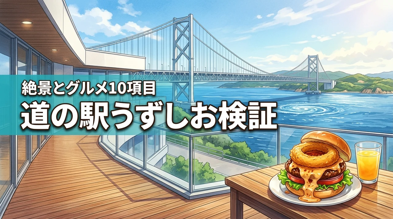 道の駅うずしおのレビュー完全版!絶景とグルメを10の項目で徹底検証(記事のアイキャッチ画像)