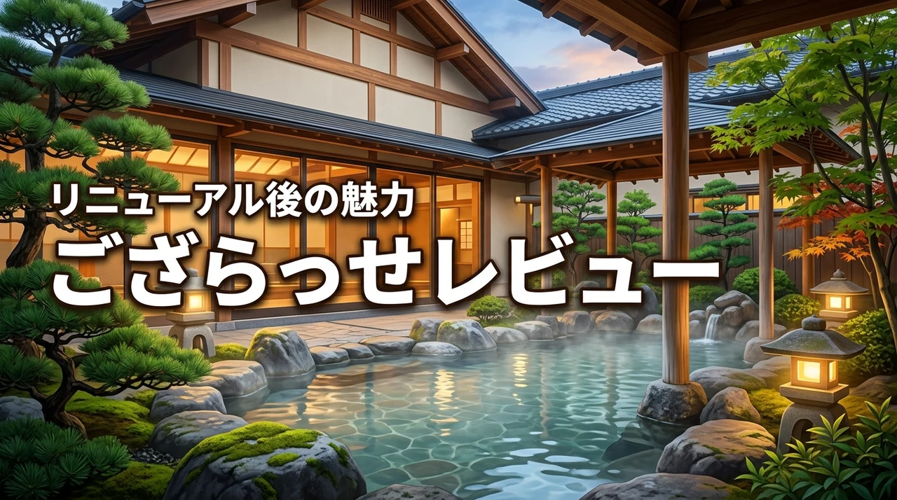 長久手温泉ござらっせのレビュー!リニューアル後の魅力と3つの注意点(記事のアイキャッチ画像)