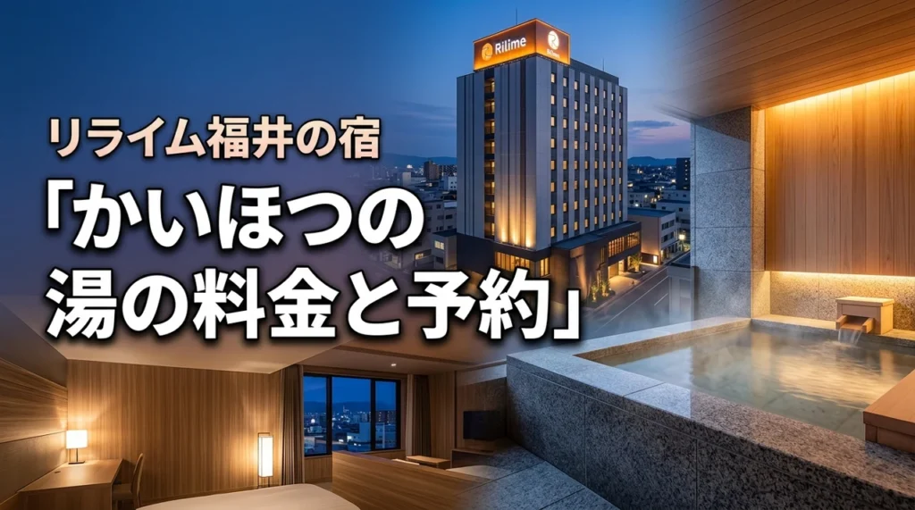 リライム福井の宿泊施設「かいほつの湯」とは？料金と予約方法を解説（記事のアイキャッチ画像）