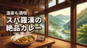 道の駅スパ羅漢のレストランって何が食べられる？絶品カレーと温泉の魅力（記事のアイキャッチ画像）